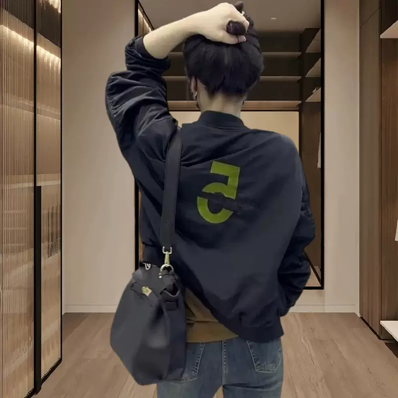 欧货棒球服女士短外套2024春秋季新款小个子短款上衣女装洋气