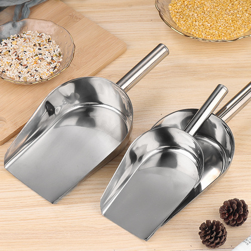 304 Stainless Steel Ice Shovel for Ice Machines, Flour Shovel, Grain Shovel, Ice Cube Scoop, French Fry Spatula, Multi-Purpose Tea Scoop—Cross-Border Product
