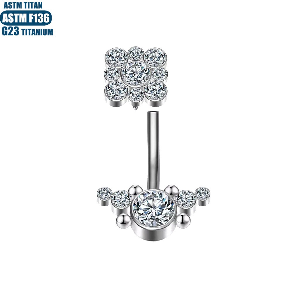 Pointed titanium steel lip stud product view