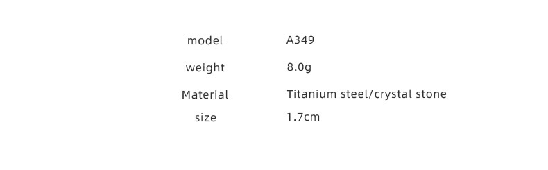 French Style Geometric Titanium Steel Rings Plating Artificial Crystal Stainless Steel Rings