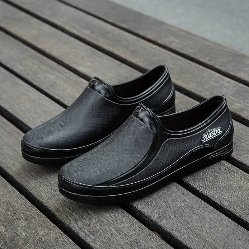 Four Seasons Весенне-осенние непромокаемые туфли с низким ртом, женская модная верхняя одежда, Нескользящие короткие водные сапоги с низким верхом, кухонная Рабочая резиновая обувь