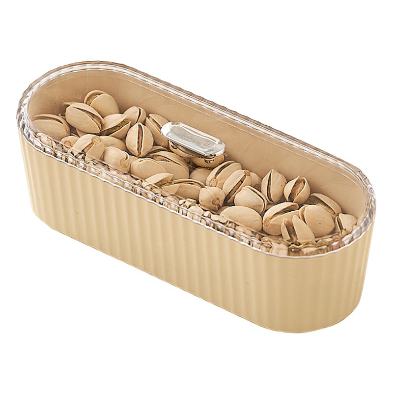 Plato de fruta de alto aspecto hogar sala de estar mesa de té caja de fruta seca de plástico simple moda libre pantalla plato de fruta con tapa