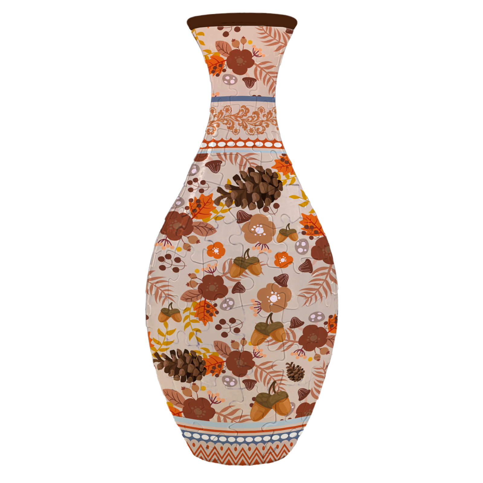 3d Puzzle Vase Blue And White Porcelain Creative Home Ornament_voghion.com