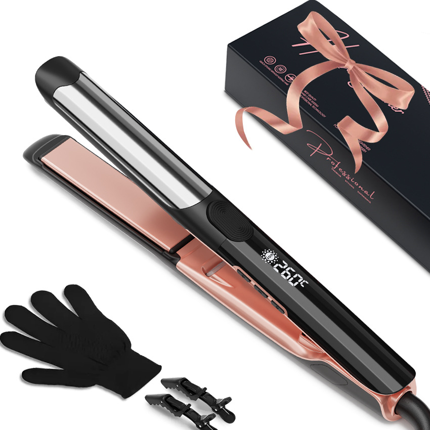 Cross-Border Hair Straightener, High Temperature Curling and Straightening Dual-Purpose Hair Straightening Splint, Negative Ion Hair Care Two-In-One Curling Iron, Hair Straightening Iron