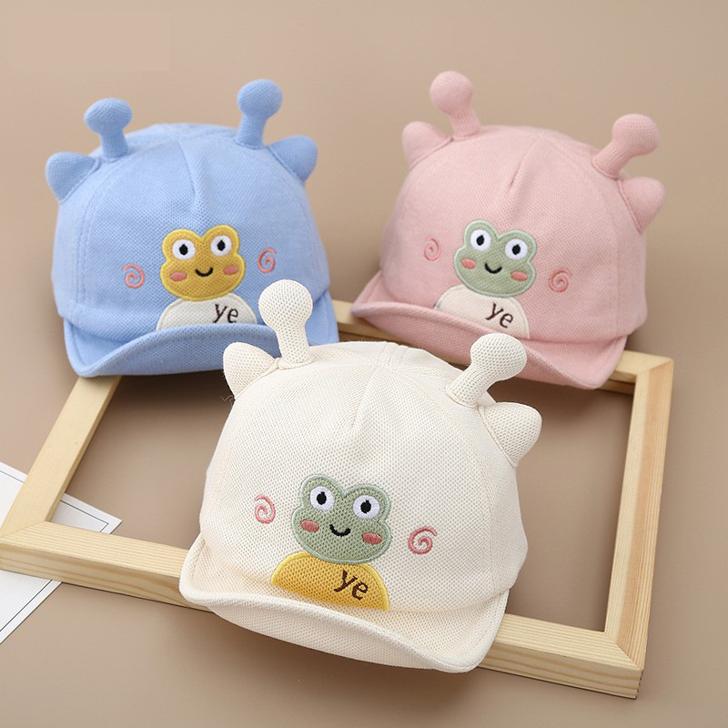 Sombreros para bebés otoño y invierno grueso para bebés pequeños lindos sombreros de rana para niños varones sombreros de lengua de pato primavera y otoño