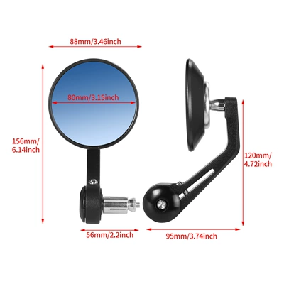 Mirror, Retro Handlebar Mirror, Direct – Motorcycle rearview mirror
