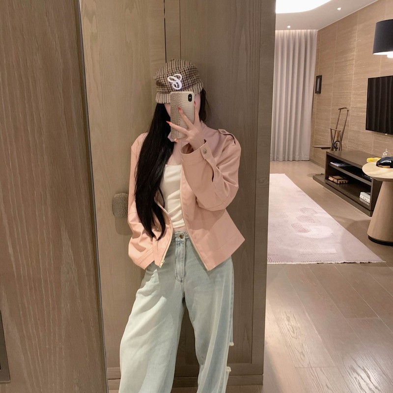 2025秋冬季女装新款时尚洋气机车星球猫咪宽松长袖PU皮衣外套上衣|undefined