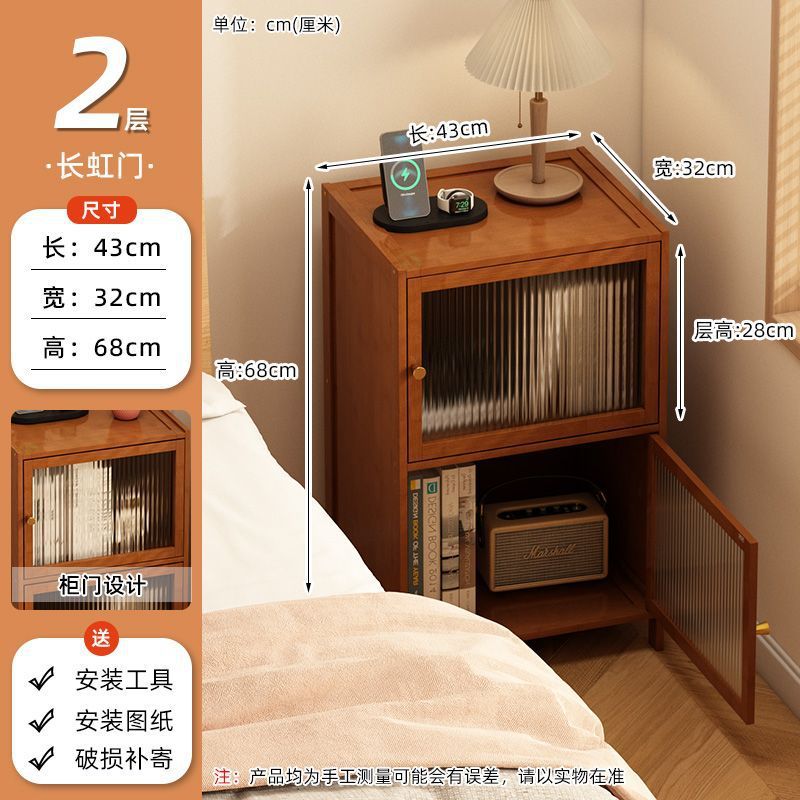 Mesa de cabezal de cama simple pequeño casero armario de almacenamiento al lado de la cama armario de almacenamiento moderno estante de almacenamiento del dormitorio varias camas