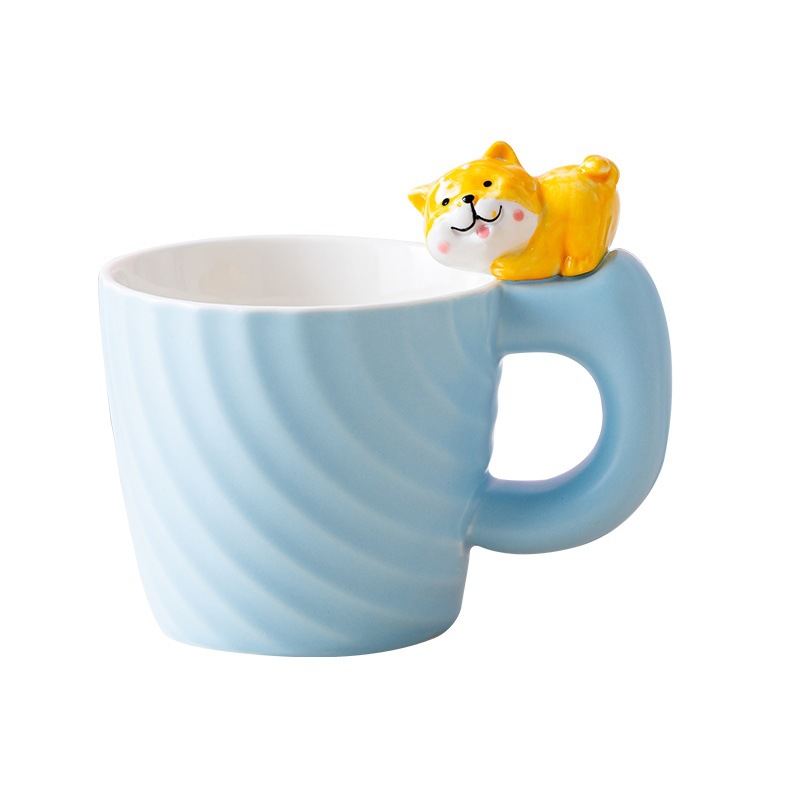 Taza de Cerámica Cachorro, Diseño Exclusivo, Gran Capacidad, para Hogar u Oficina