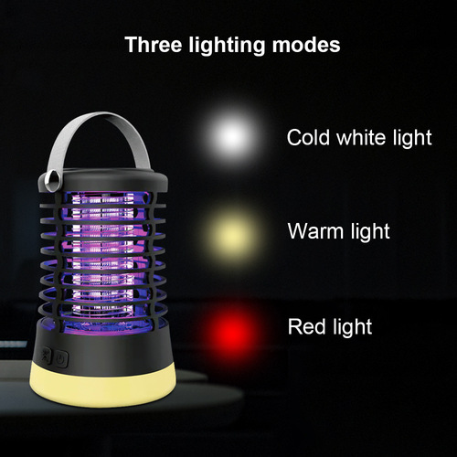 Cross-border explosive waterproof outdoor Led electric shock dual-purpose mosquito killer lamp usb multifunctional night fishing mosquito repellent camping lamp