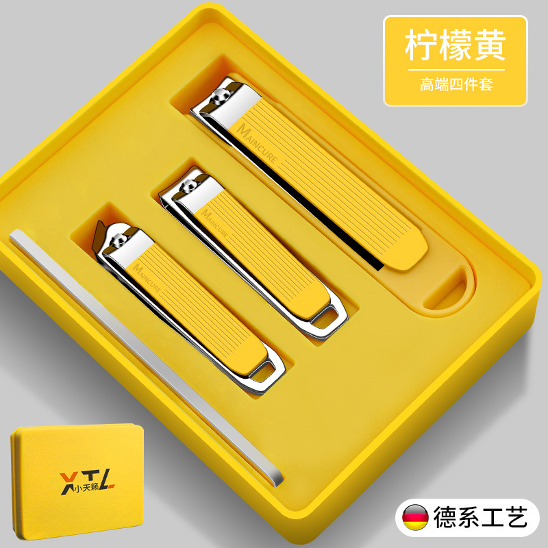 Espejo con LOGO cortadora de uñas de piel muerta cortadora de uñas conjuntos de cortadores de uñas caseros regalos impresos hombres acero inoxidable