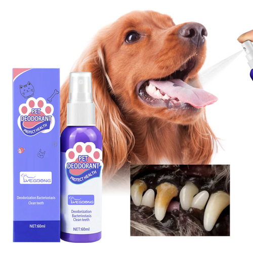 Yegbong Dog Bad Breath Spray Fresh Breath Pet Deodorizer and Odor Remover Oral Care Spray