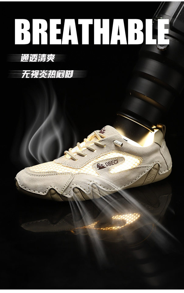 Giày thể thao unisex cỡ lớn thoáng khí lưới mùa hè, đế bằng — 661 Màu đen, 661 màu cát, 661 màu hồng, 661 màu nâu chi tiết 7