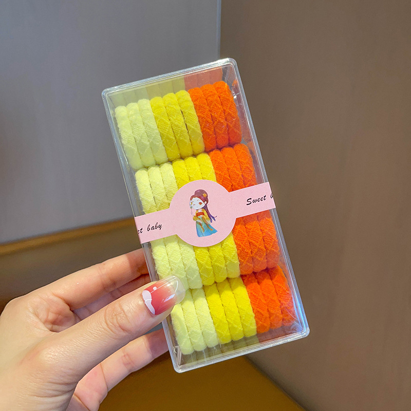 Anillo de pelo de bola de alta elasticidad duradera alta cola de caballo cuerda de cabeza colorida mujer atada de cabello no dañada adornamiento de cabello banda de goma