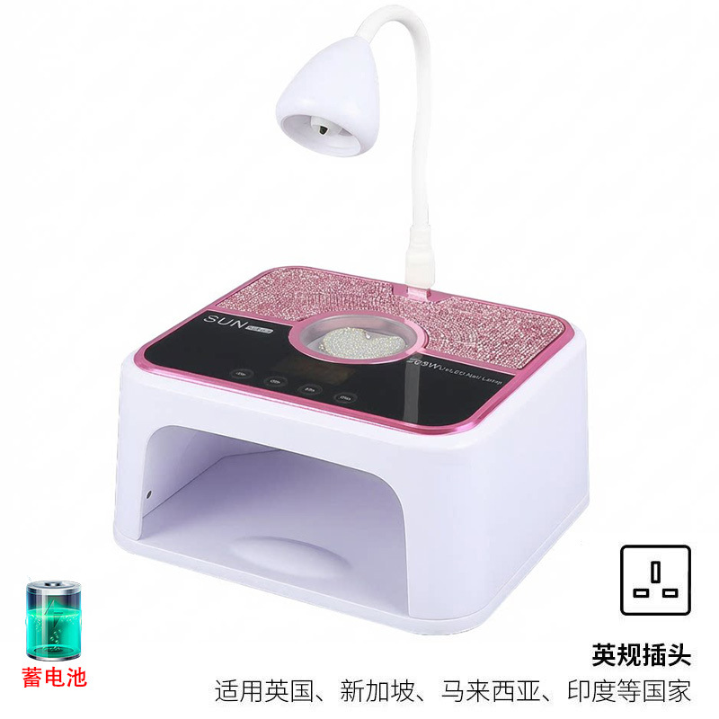 Lámpara de manicura de almacenamiento 268W de alta potencia UV + LED doble fuente de luz pegamento de manicura luz fototerapia inteligente transfronteriza