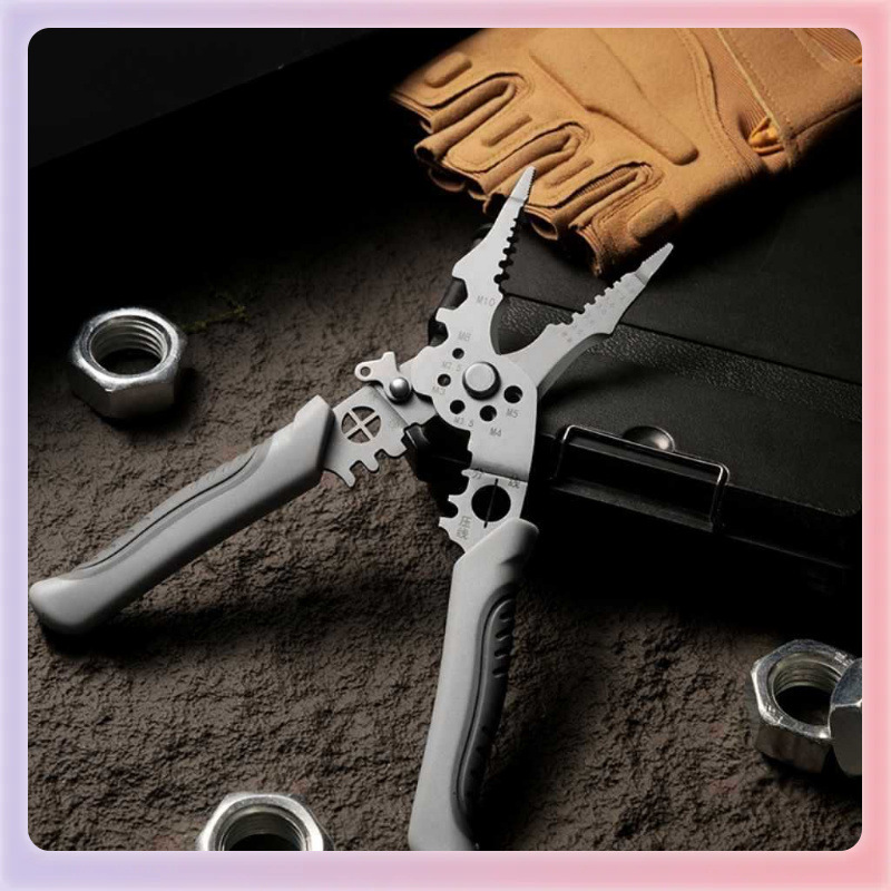 ✅多功能电工剥线钳新款分线扒皮压线绕线工业剪线线管钳