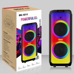 Bluetooth ワイヤレス スピーカー DG-1211. デュアル 10inch 屋外カラフルなライト サブウーファー工場卸売クロスボーダー ホット