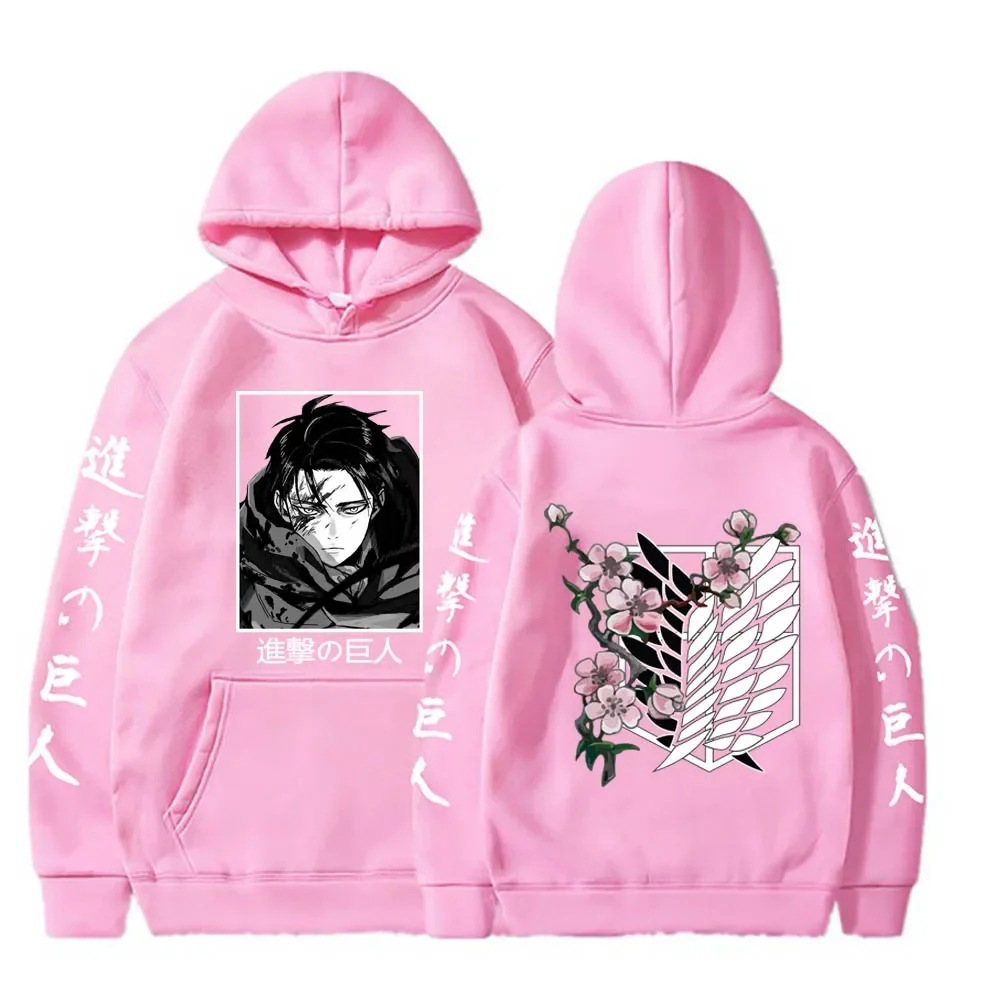 Popular Anime Attack on Titan Plus Size Hoodie Levi Graphic Hooded…