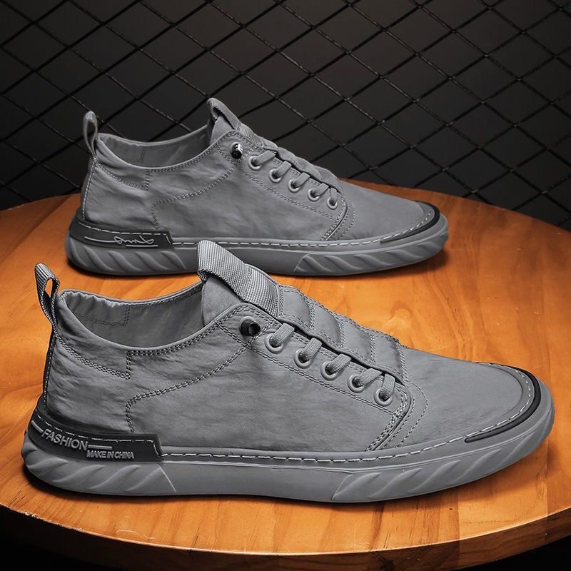 2024 Summer New Ice Silk Casual Lazy Cloth Breathable and Versatile Board Men's Trendy Shoes_voghion.com