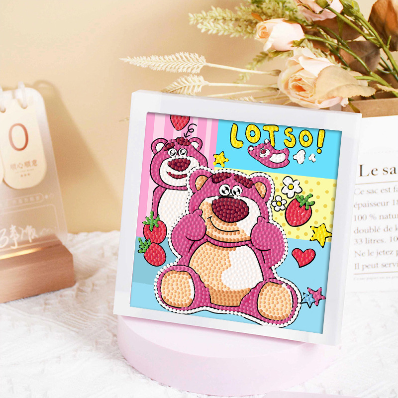 Diamante infantil DIY hecha a mano con material de marco paquete de dibujos animados Sanliou pegatinas de diamante regalo al por mayor pinturas de mampostería