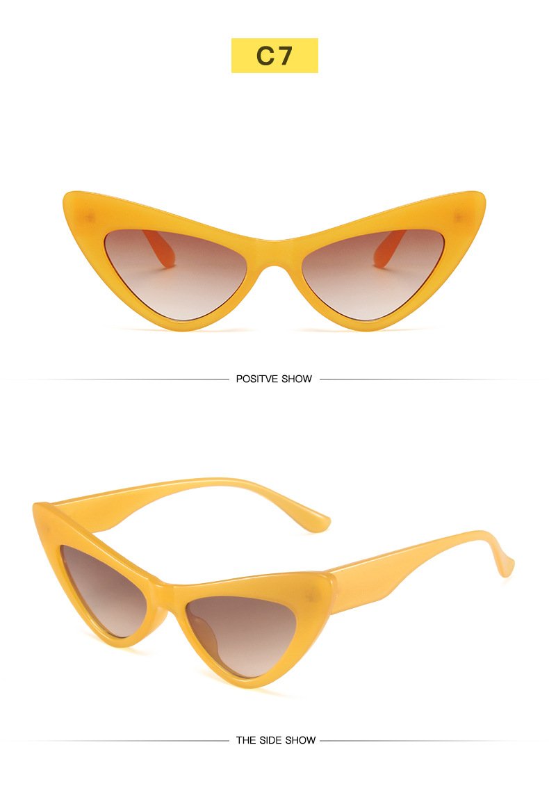 Retro Geometric Ac Cat Eye Full Frame Women's Sunglasses display picture 4