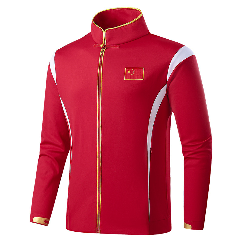 Spring and Autumn Chinese Team Award Clothing Parent-Child Sportswear Clothing Coach Men's and Women's Children's Jackets Tops Customized Wholesale
