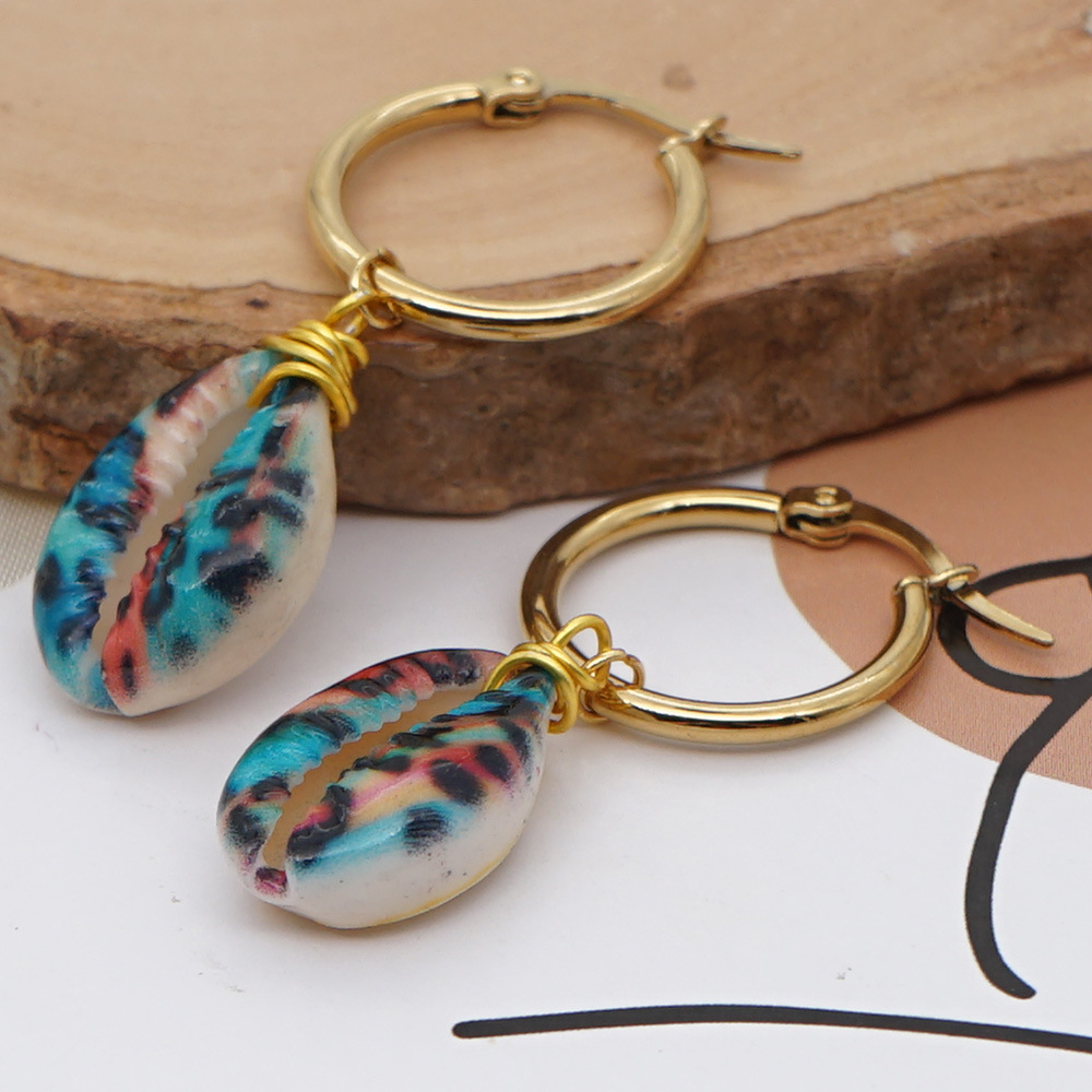 Bohemian Fashion Natural Shell Earrings display picture 14