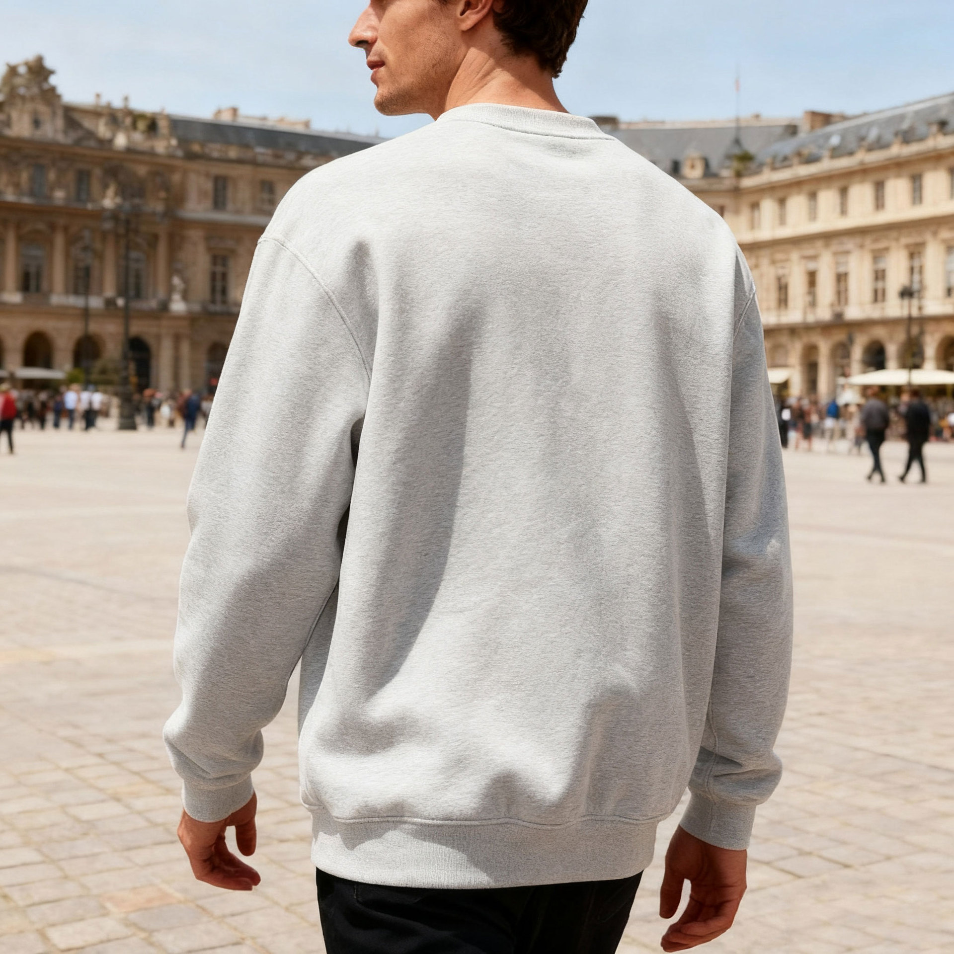 Men's Fleece Sweater Round Neck Casual Pullover For Autumn_voghion.com