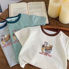 Cartoon Boy Short Sleeve T-Shirt and Leisure Pants Set 2024 Summer New Arrival Korean Style Fashion Trendy Cool