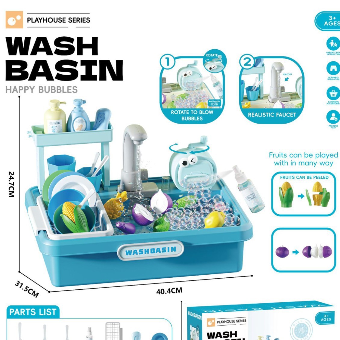 Comercio exterior para niños circulación eléctrica de agua oral mesa de juego de agua burbuja cocina lavabo mesa de juego de agua juguetes dentistas