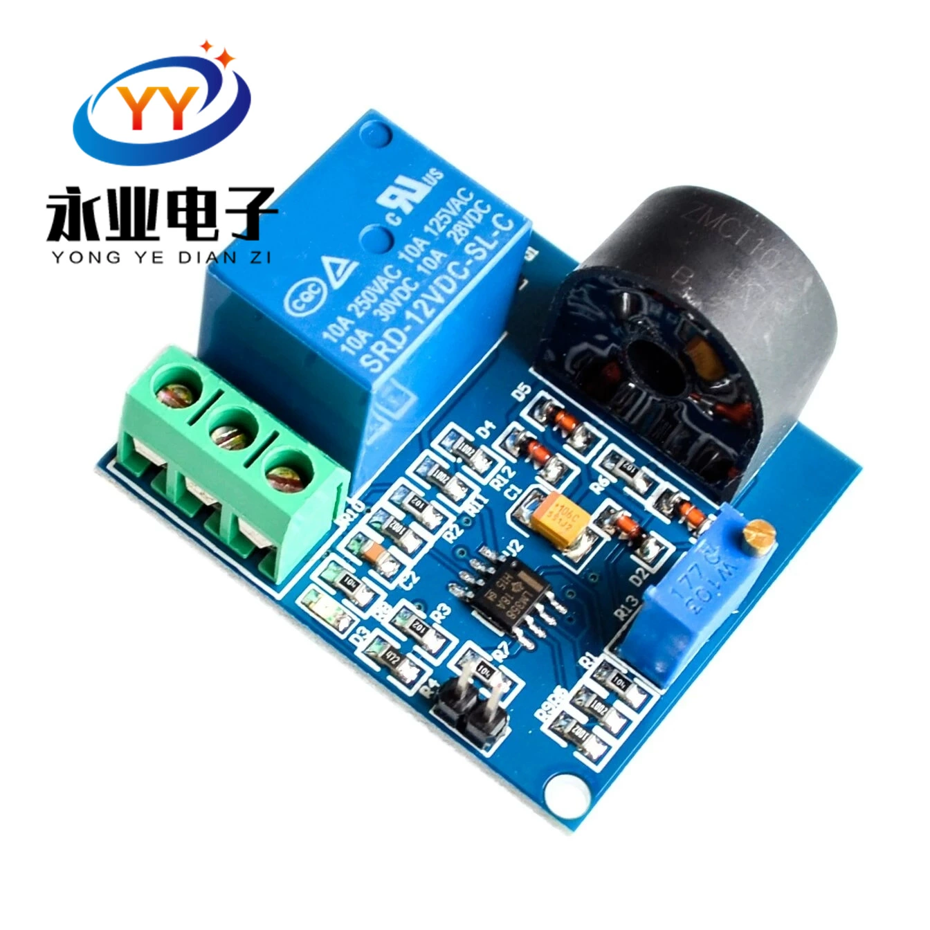 Модуль датчика защиты от перегрузки по току 5A Датчик обнаружения переменного тока 12 В реле