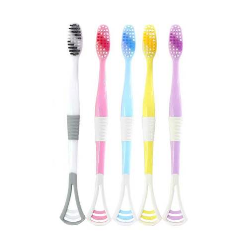 Refine Adult Soft Brush Tongue Cleaner Brush Macaron Colored Store Supermarket Factory Wholesale