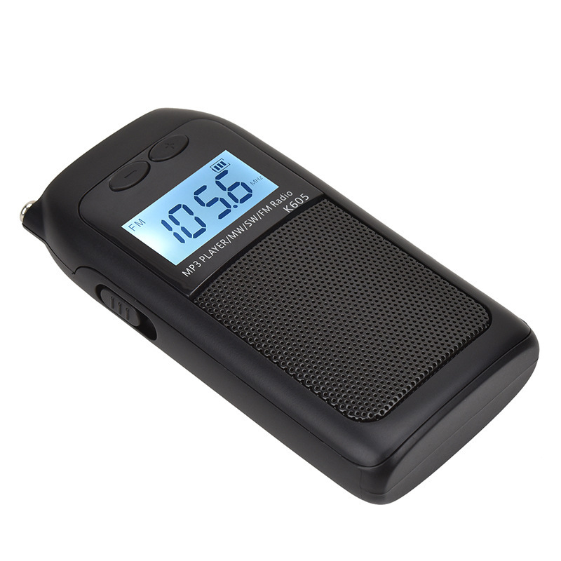 Fábrica al por mayor nuevo K-605 MWFM SW radio de banda completa MP3 tarjeta radio FM