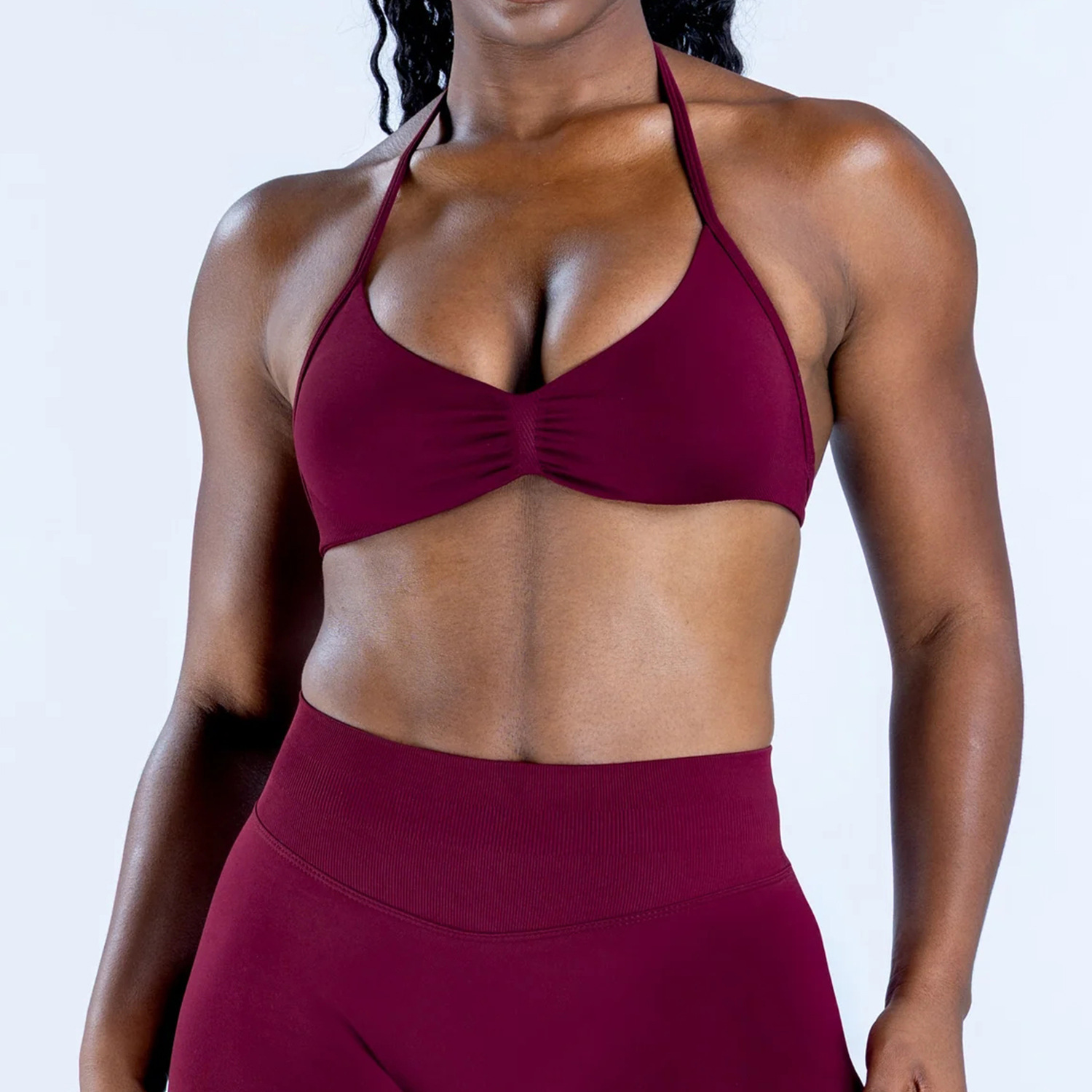 Bra deportivo de cuello colgante transfronterizo Europa y América nueva ropa interior sin marcas de fitness yoga rápido chaleco pequeño