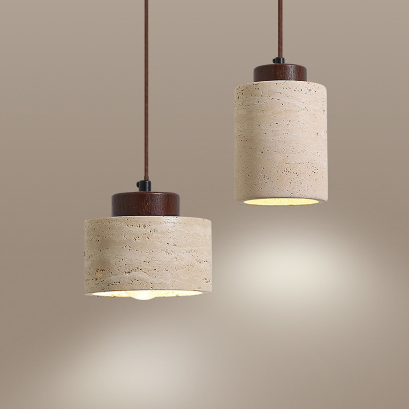 Wholesale Cross-Border Vintage Cream-Style Wabi-Sabi Style Homestay Restaurant Bedroom Bedside Pendant Light Fixtures Yellow Travertine Small Pendant Light Wholesale Cross-Border Vintage Cream-Style Wabi-Sabi Style Homestay Restaurant Bedroom Bedside Pendant Light Fixtures Yellow Travertine Small Pendant Light