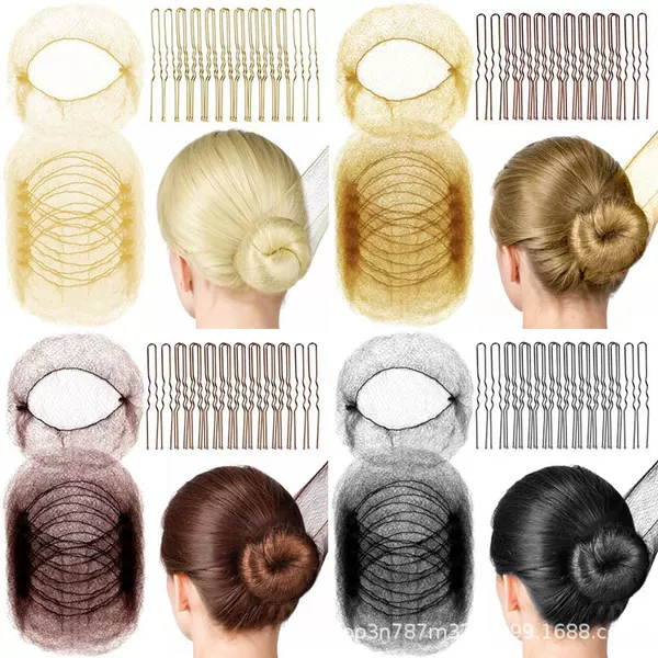 Cross-border hair styling tool, dance net bun, bun hairstyle, flight attendant hairstyle, invisible hair net, disposable hair bun