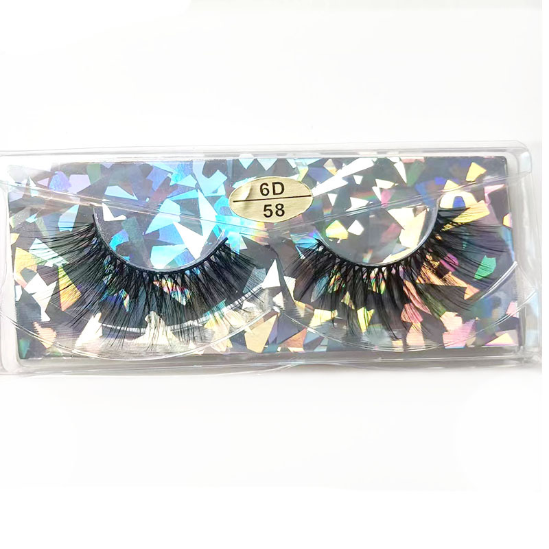 Pestañas postizas de fibra química tridimensional 3D que se curvan un par de pestañas multicapa gruesas ojos grandes y suaves pestañas cómodas