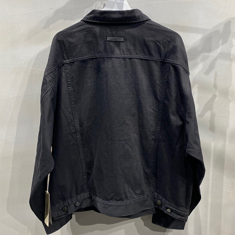 正しい版のEssentialsの第8四半期のFOG秋冬の高い街の水洗いのゆったりしているカップルのデニムのシャツのコートのファッションの札|undefined
