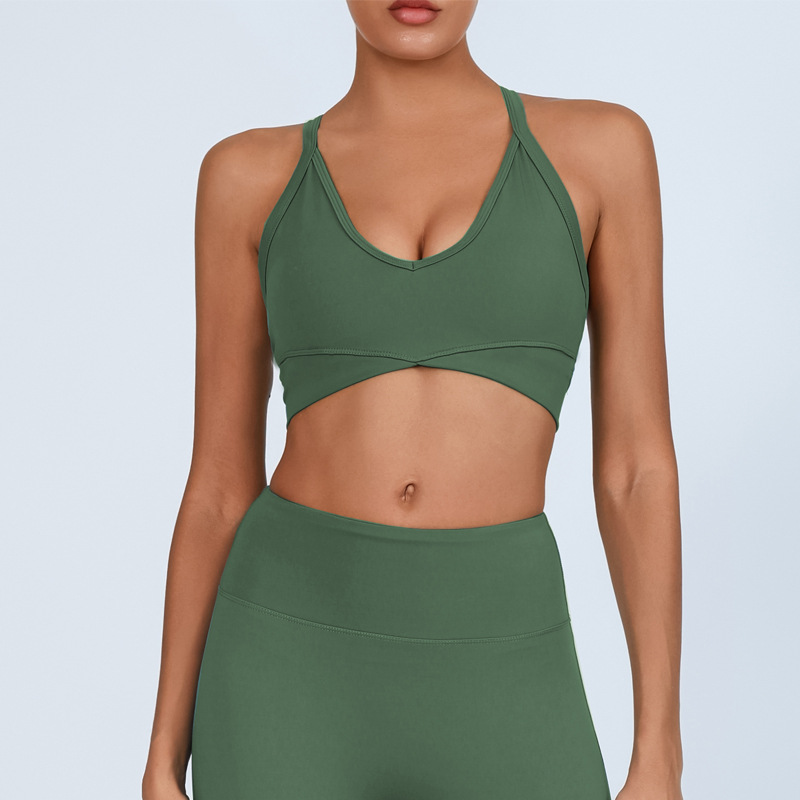 Comercio extranjero transfronterizo Europa y los Estados Unidos Lulu desnudo sensación de yoga sujetador antichoque reúne deportes belleza de espalda fitness ropa interior seco rápido bra