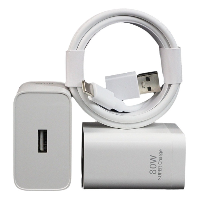 80W Super flash cargador para OPPOreno9pro findx6 K10 ACE cargador de carga rápida cable de datos