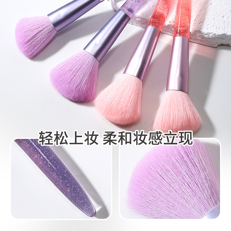 LMLTOP base cepillo 2 pcs portátil blush polvo de pintura de contorno cepillo de maquillaje LLT35