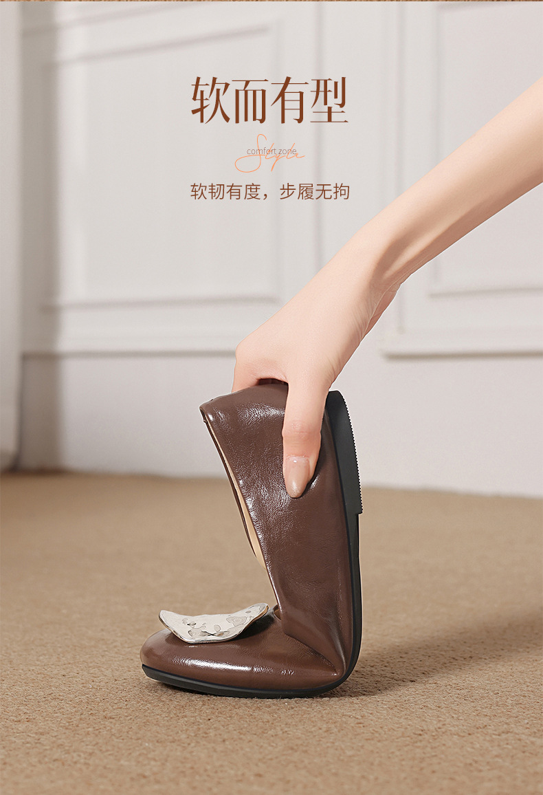 Giày Mary Jane nữ đế bệt quai ngang phong cách Pháp, đế mềm — MN35 Bạc chi tiết 8