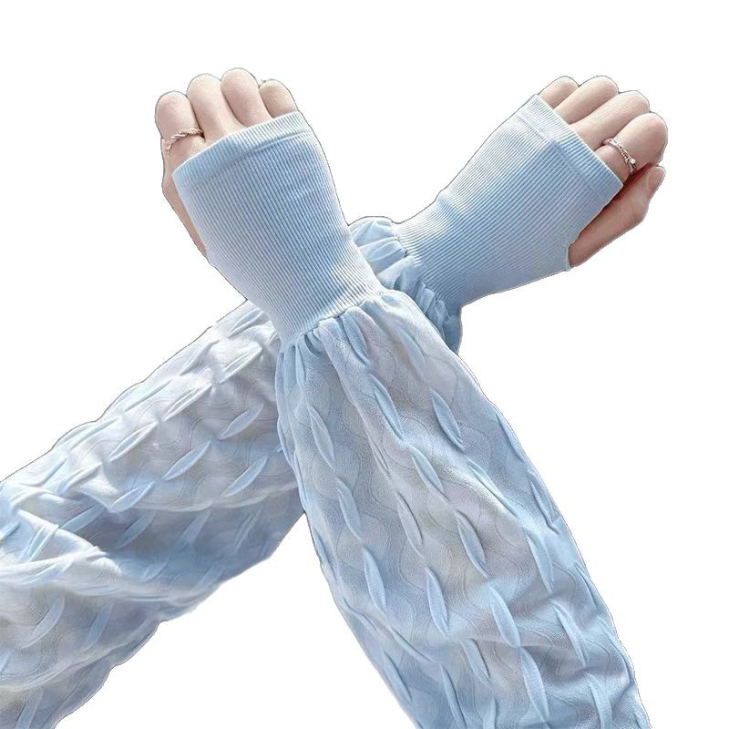 2025新型日焼け止め氷袖女夏の羅口がゆったりしている