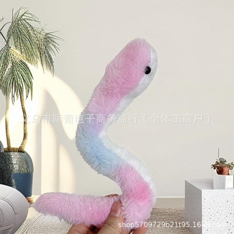 Cute muñeca serpiente azul 2025 año de la serpiente mascota muñeca de tela muñeca creativa muñeca extraña