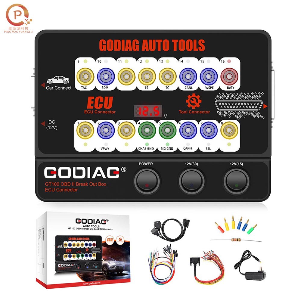 GODIAGGT100AUTOTOOLSOBDIIBreakOutBoxECUConnector汽车诊断工具