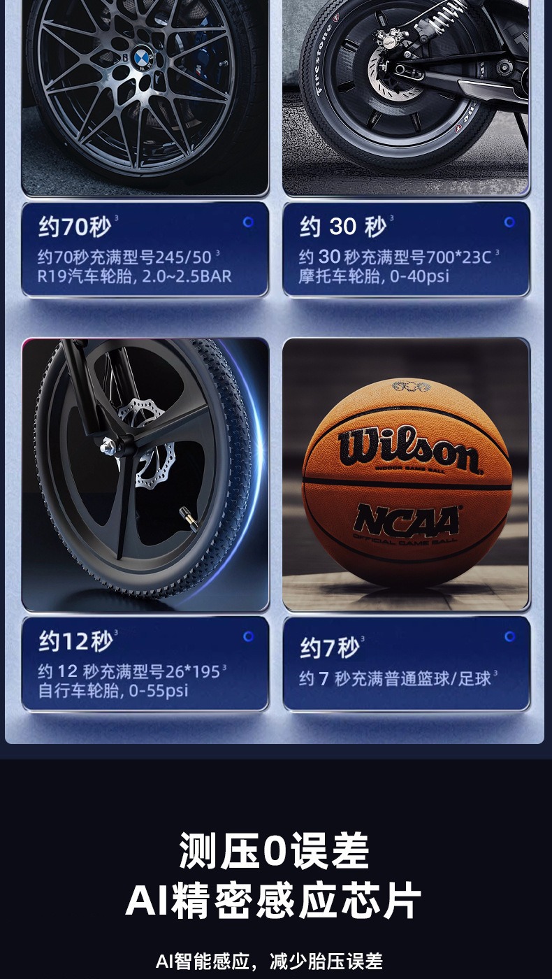 Car-Mounted Wireless Air Pump, Portable Air Pump, Electric Vehicle Tire High-Pressure Inflator, Power Bank, Wireless Digital Display