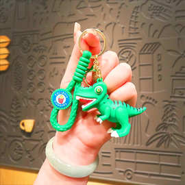 新款恐龙批发卡通钥匙链挂件玩偶娃娃可爱小挂饰公仔情侣硅胶钥匙
