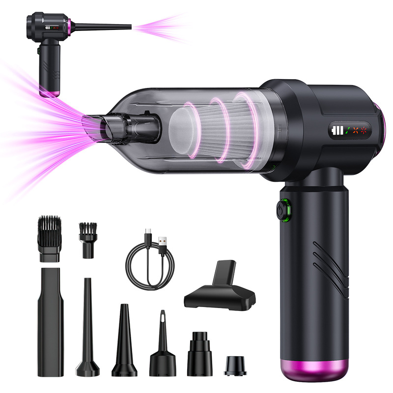 Cross-Border Car Vacuum Cleaner Digital Display High-Power Blowing and Suction All-In-One Multi-Purpose Household Handheld Mini Cleaning Dust Collector