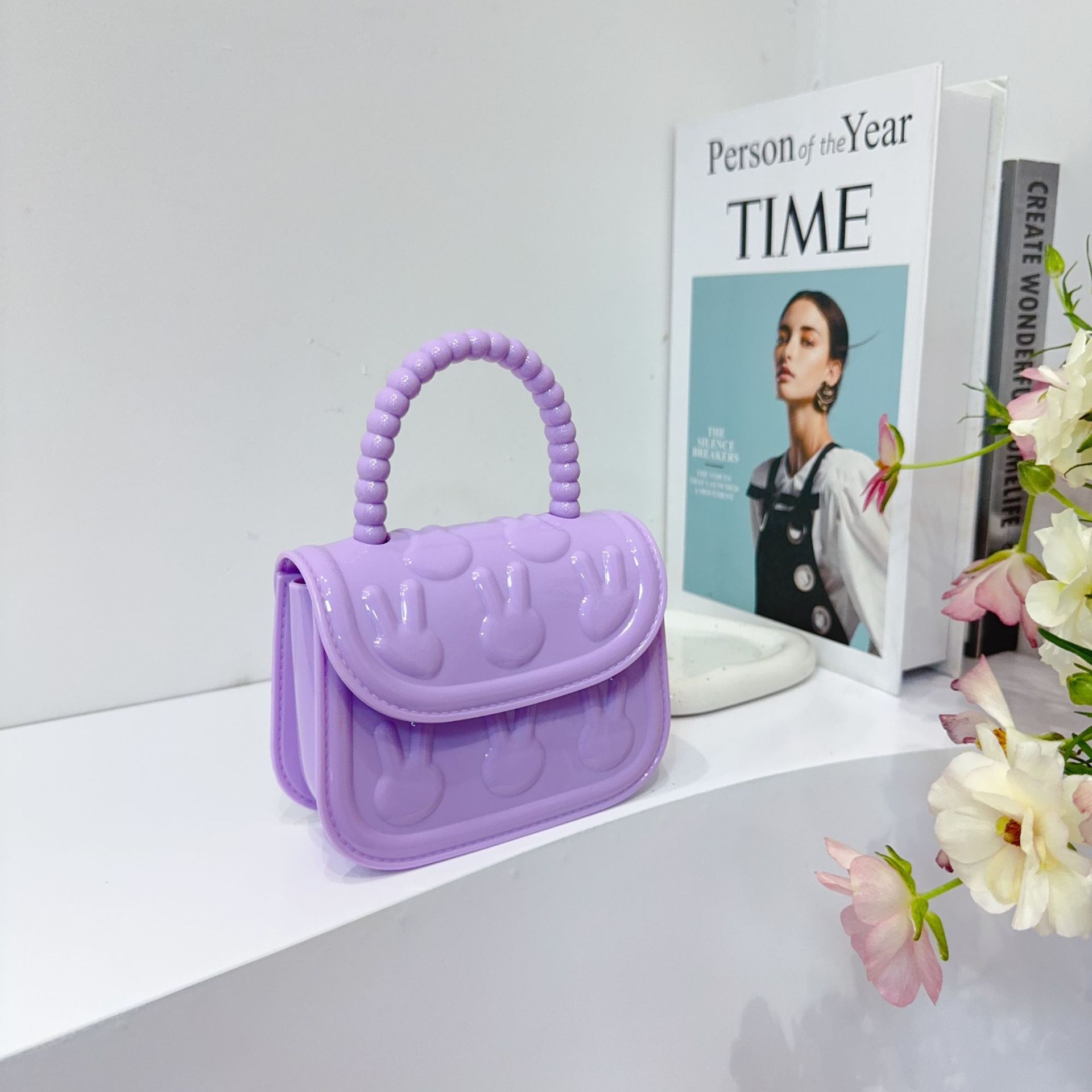 210g Weight Magnetic Buckle Closure Type Top Handle, Chain Strap Type Jelly Bag Bags Type Street, Shopping Occasion PVC Material Solid Color Pattern All Seasons Season Women's Gender Cute Style Square Shape Women's PVC Solid Color Cute Square Magnetic Buckle Jelly Bag 16