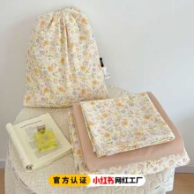ins韩系小布袋古法水洗云柔棉四件套母婴级超柔高克重宿舍三件套